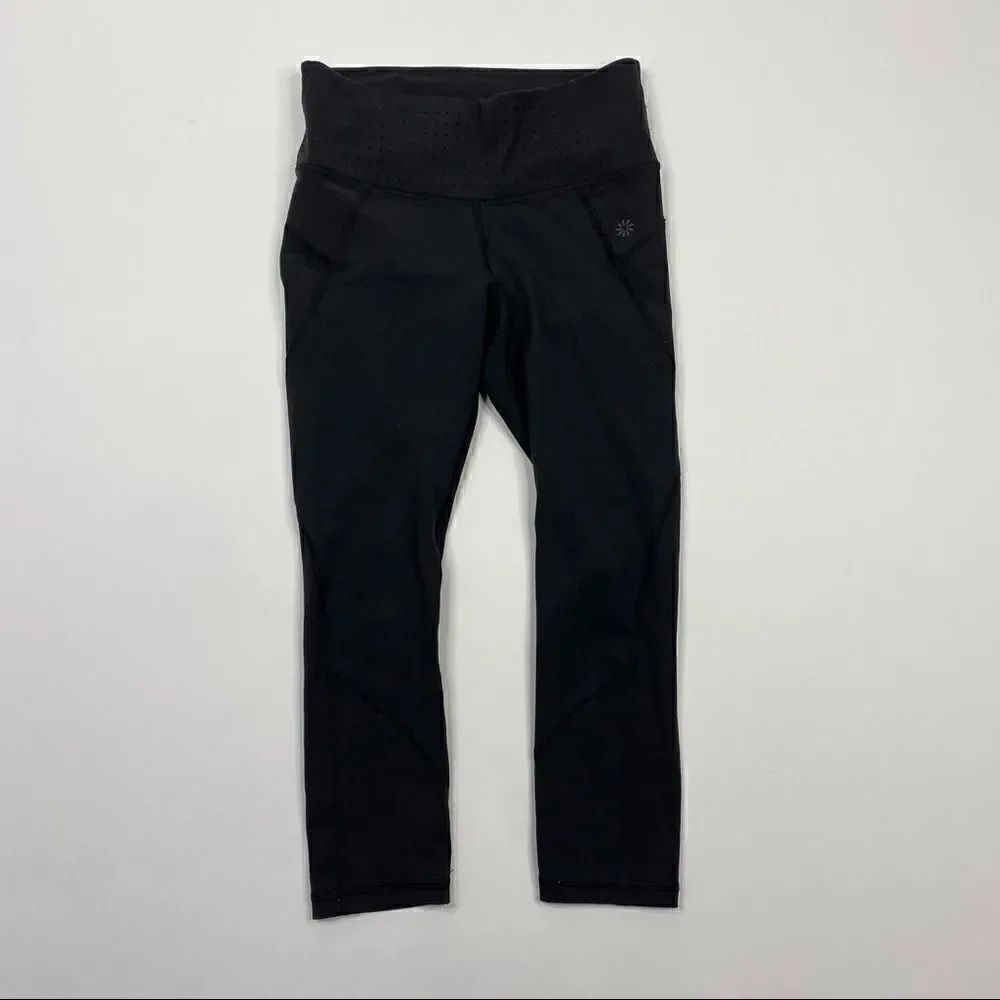 Athleta Tights Stealth Trucool Capris Perforated